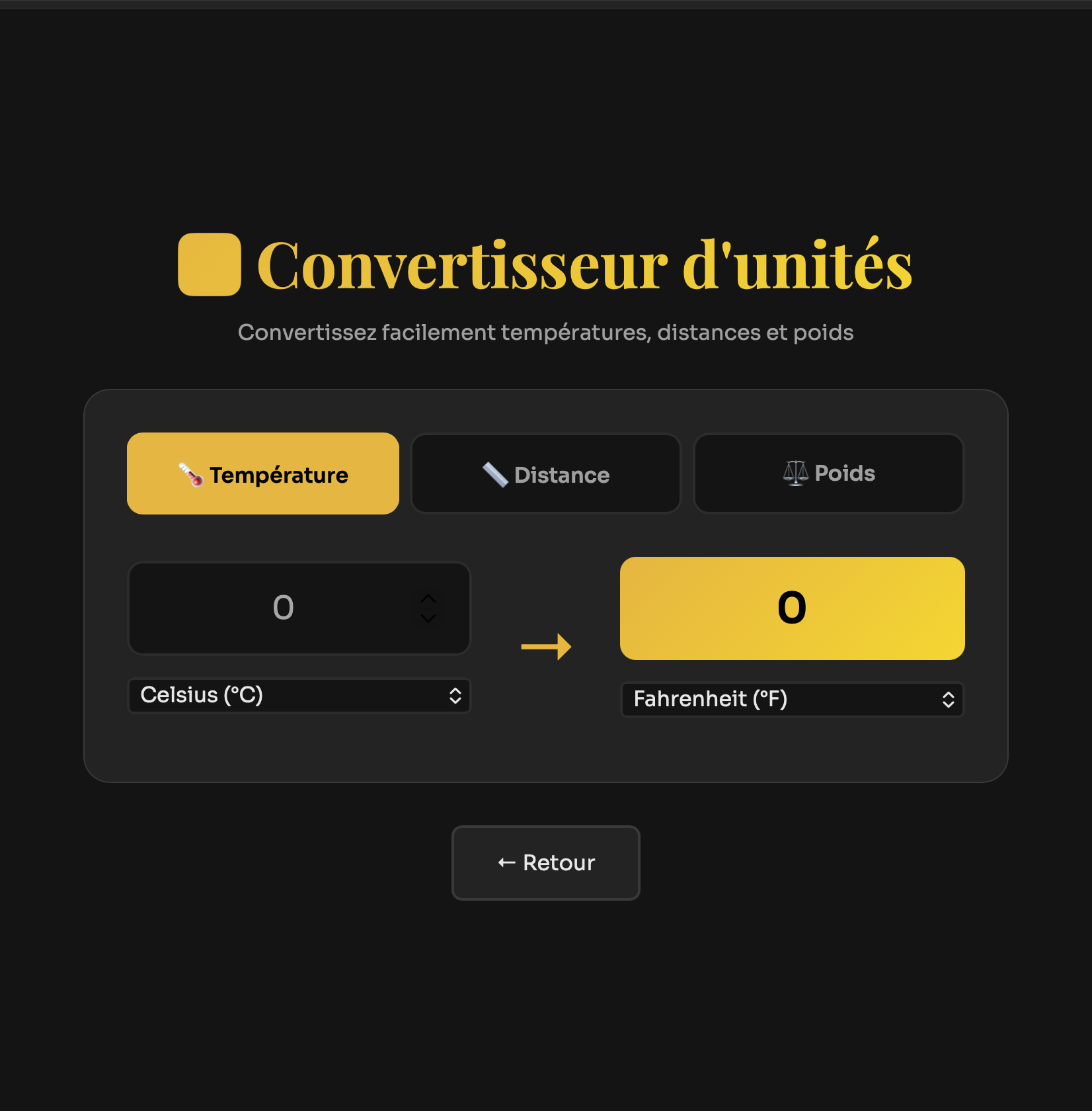 convertisseur d'unité